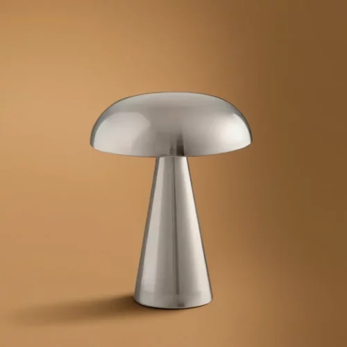 Decority-Glow-Shroom-LED-Light-Dekoration-Modern--Licht-Lampe-silber-variante